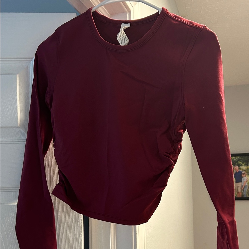 Lululemon Athletica Deep Red Long Sleeve All it Takes